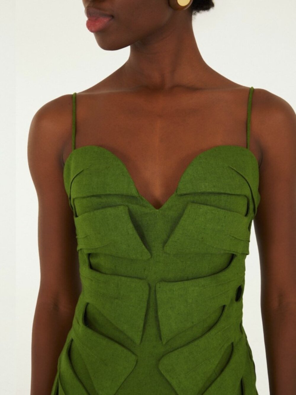 Farm Rio green monstera leaf sleeveless maxi dress XL - Picture 2 of 7